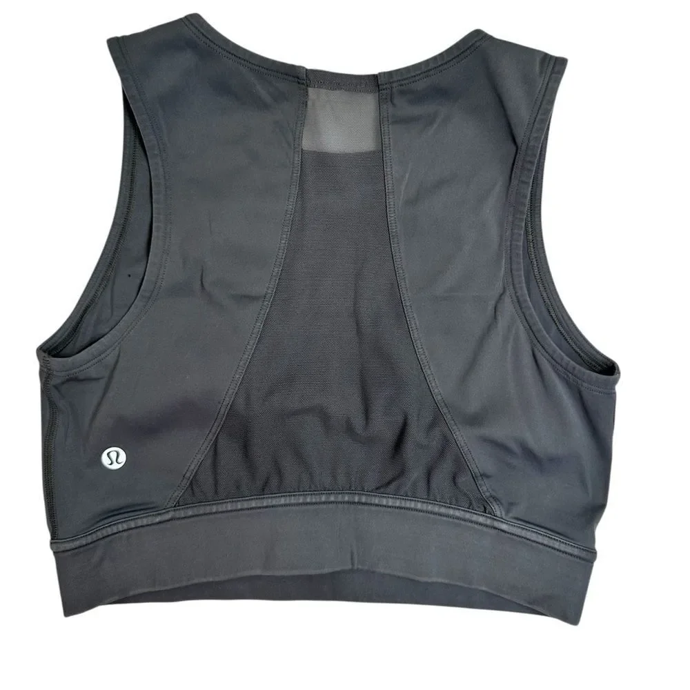 EUC Lululemon Women’s Hot Toddy Black Cropped Tank Top - Size 2/XS